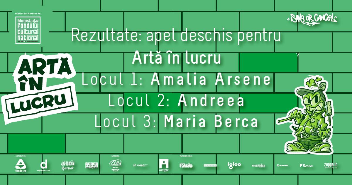 Rezultate Apel deschis pentru artă participativă Artă în lucru, nr. 5 Rezultate Apel deschis pentru artă participativă Artă în lucru, nr. 5